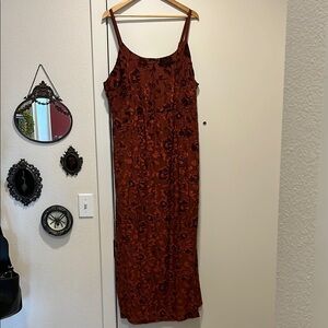 Maxi Burnout High Slit Dress